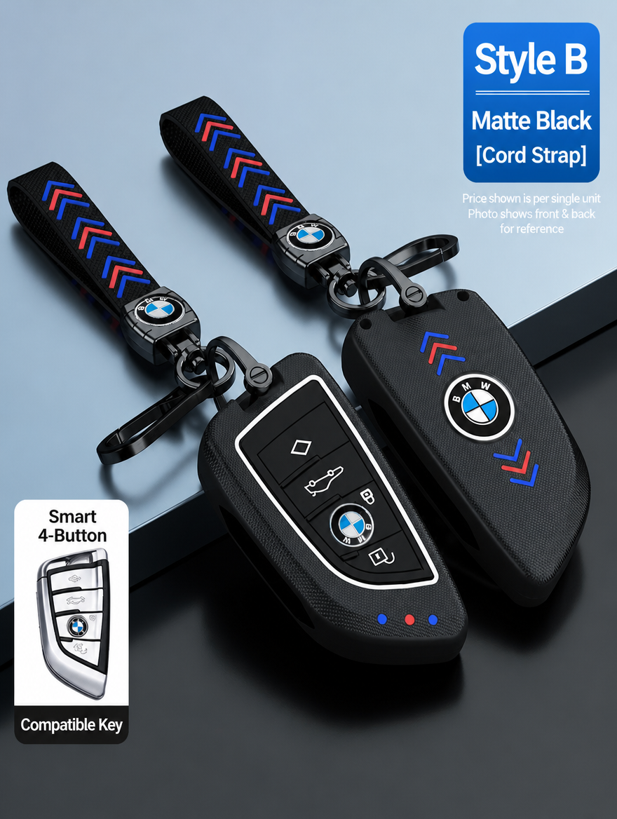 غطاء مفتاح ذكي BMW طراز B - غطاء غير لامع وألياف كربون
