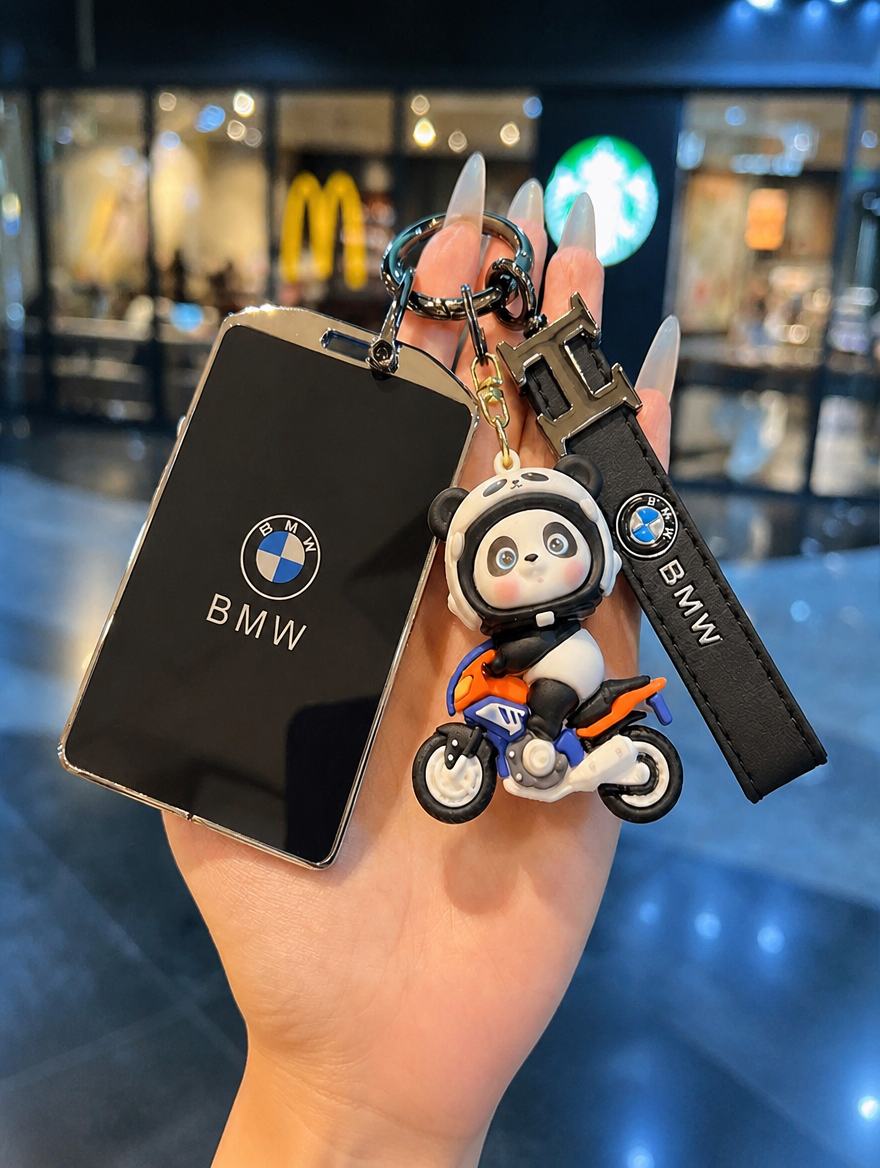 Чехол для ключа BMW M — держатель с металлической пряжкой и брелоком