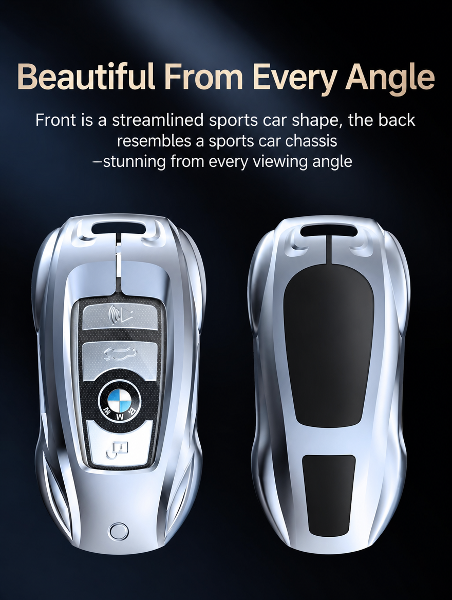 Funda para llave BMW estilo deportivo - Carcasa de aleación de zinc con colgante