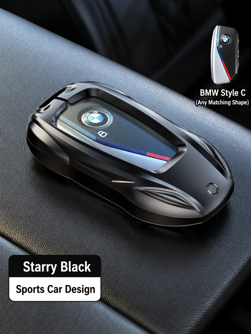 Funda para llave BMW estilo deportivo - Carcasa de aleación de zinc con colgante