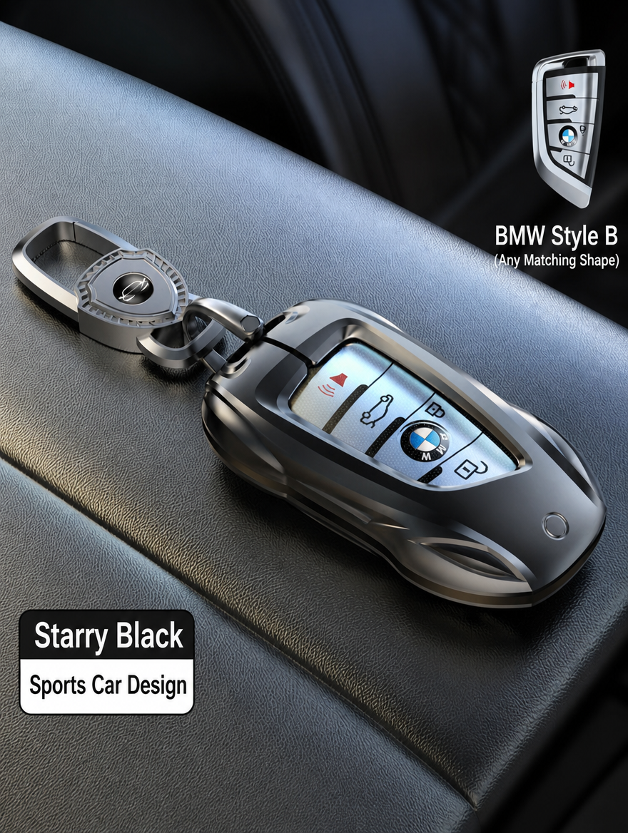Funda para llave BMW estilo deportivo - Carcasa de aleación de zinc con colgante