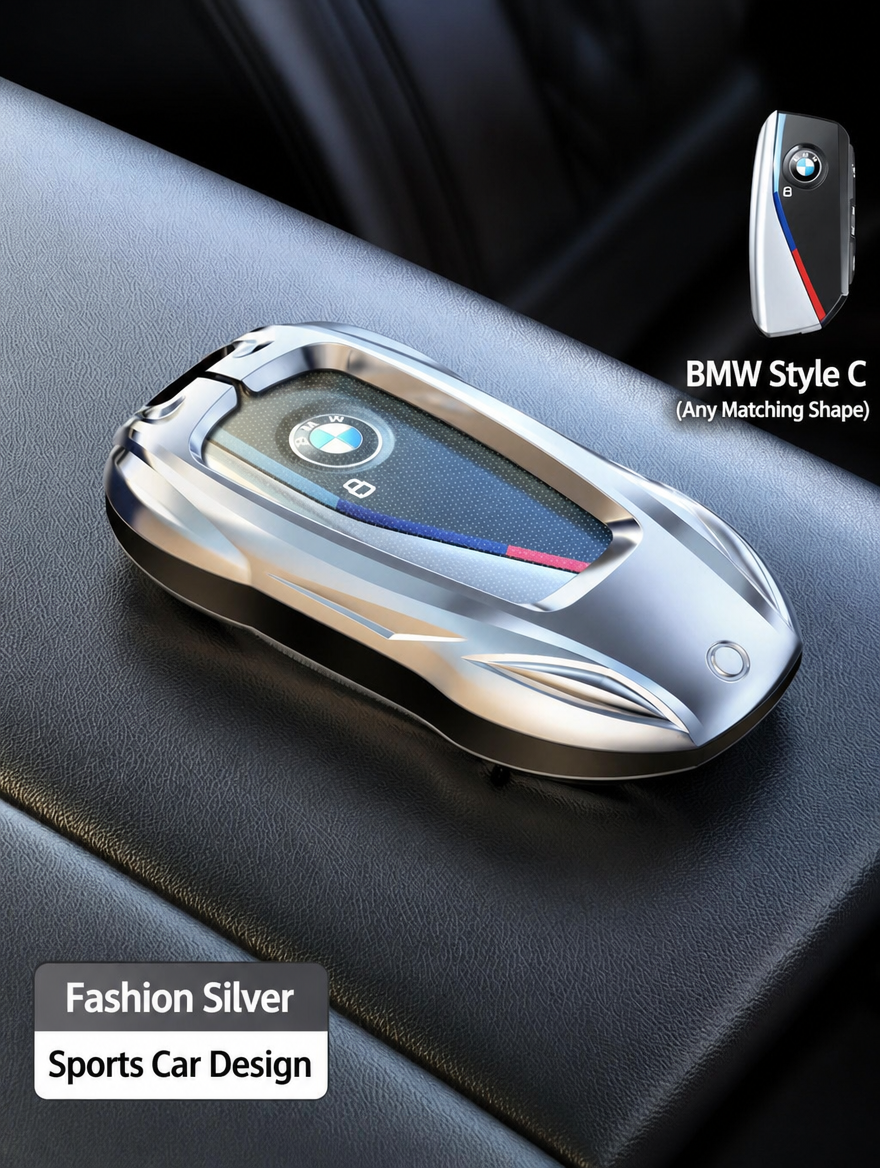 Funda para llave BMW estilo deportivo - Carcasa de aleación de zinc con colgante
