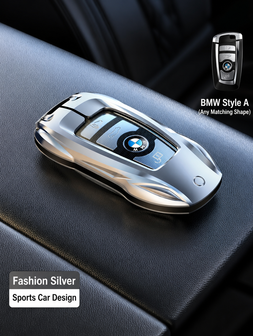 Funda para llave BMW estilo deportivo - Carcasa de aleación de zinc con colgante