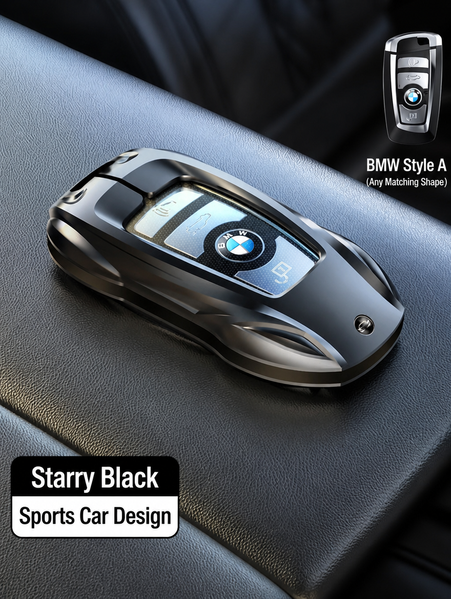 Funda para llave BMW estilo deportivo - Carcasa de aleación de zinc con colgante
