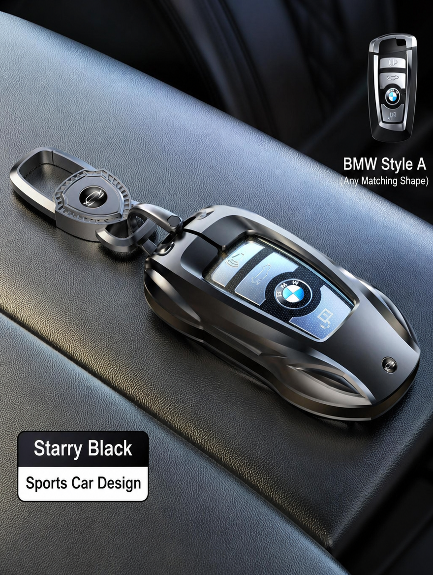 Funda para llave BMW estilo deportivo - Carcasa de aleación de zinc con colgante
