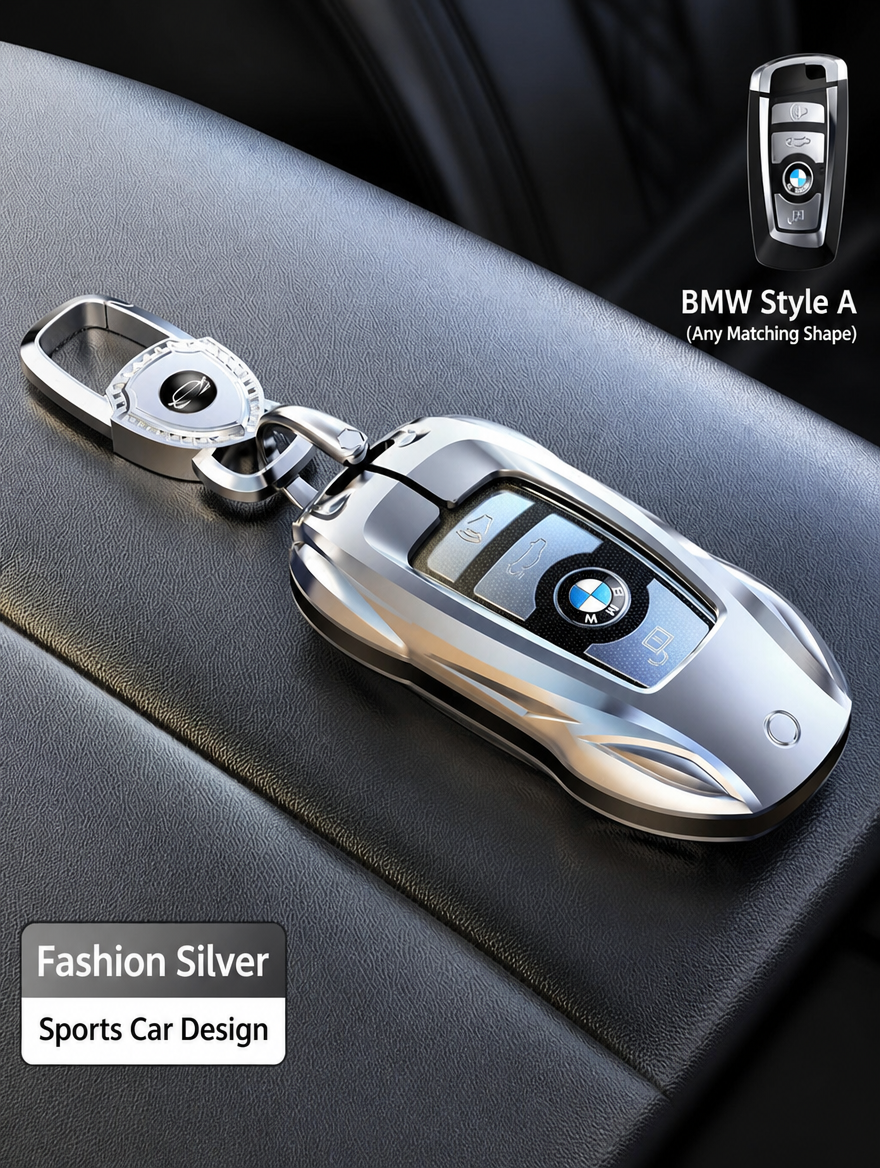Funda para llave BMW estilo deportivo - Carcasa de aleación de zinc con colgante