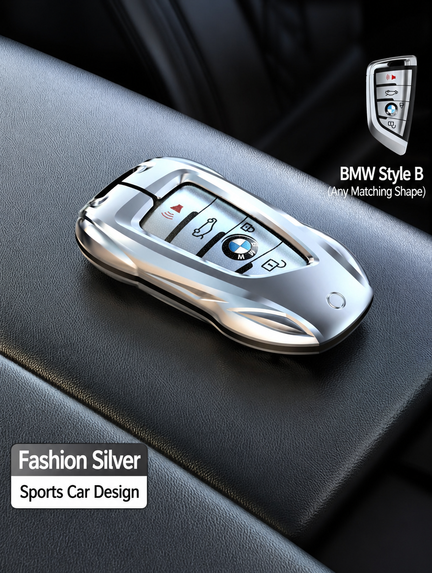 Funda para llave BMW estilo deportivo - Carcasa de aleación de zinc con colgante