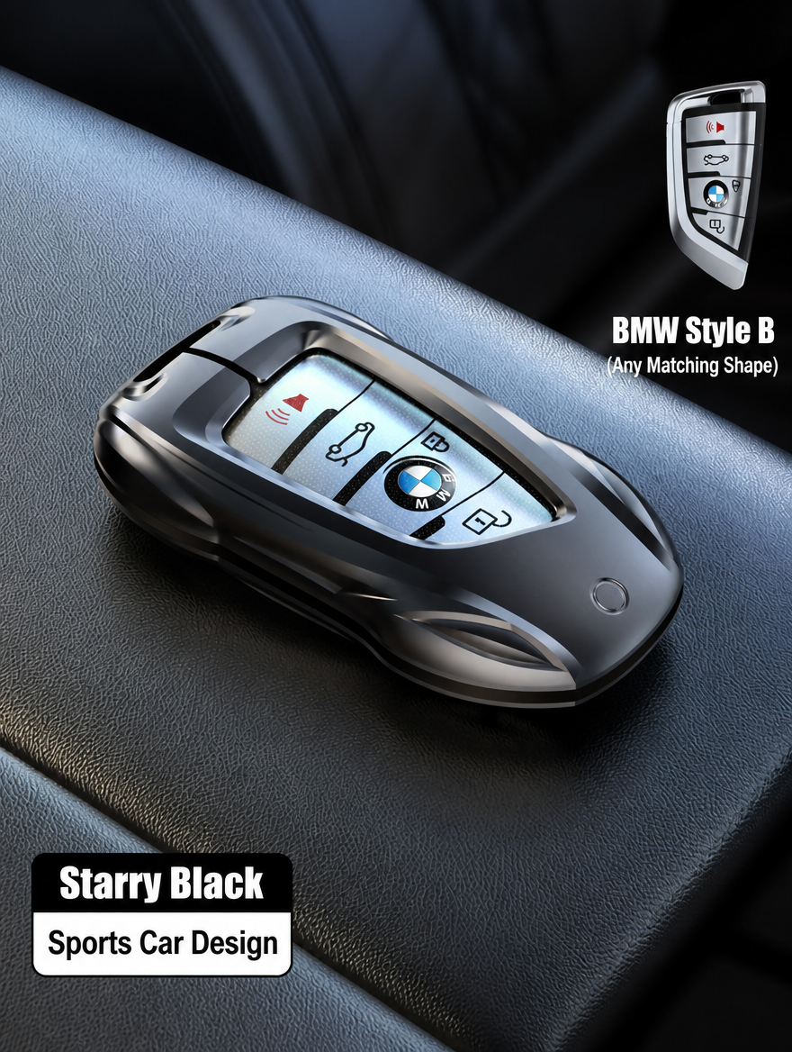 Funda para llave BMW estilo deportivo - Carcasa de aleación de zinc con colgante