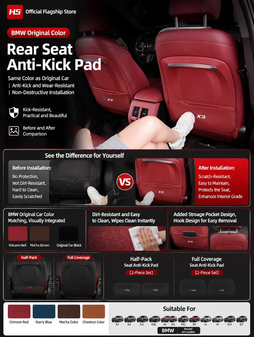 BMW Rear Seat Anti-Kick Protector Pads