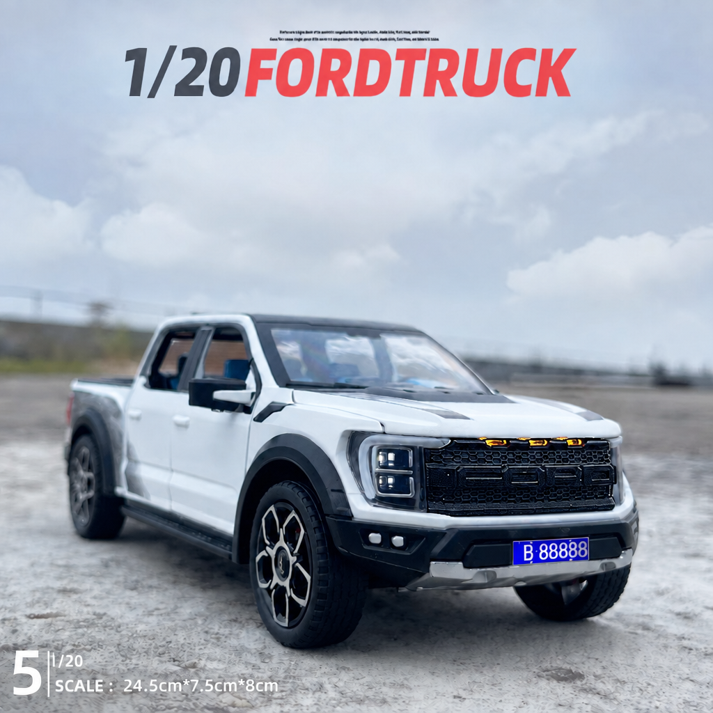 1:20 Ford Raptor diecast model - customizable plate