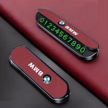 BMW LED midlertidigt parkeringsskilt – oplyst telefonnummerdisplay