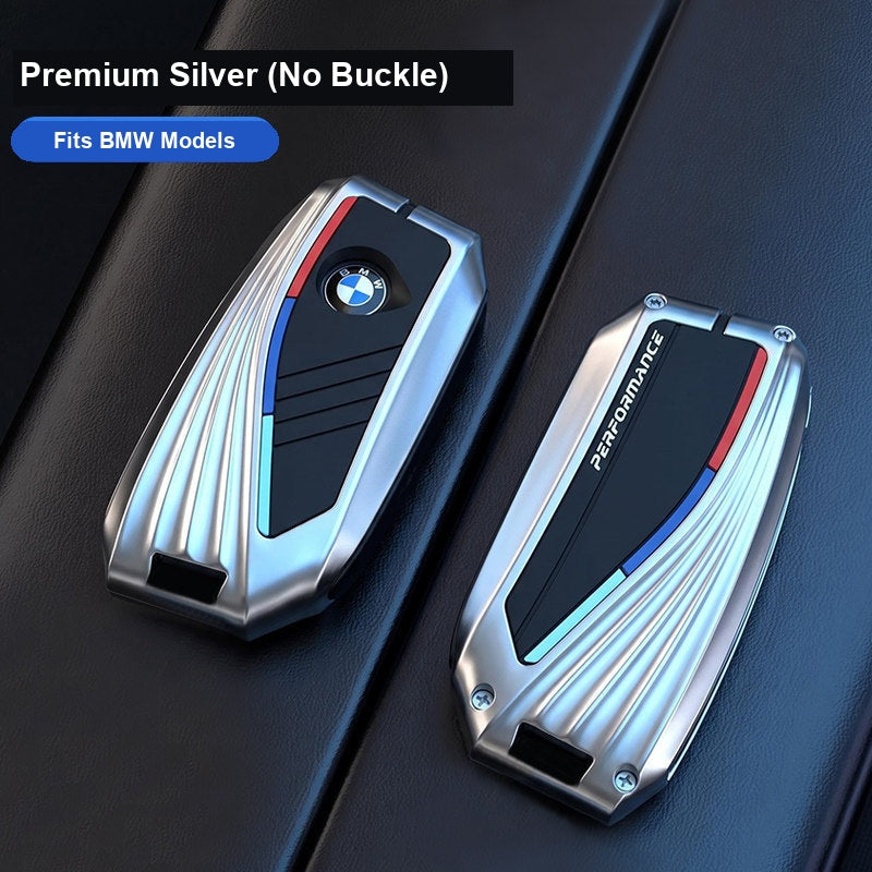 BMW key fob cover Premium Silver No Buckle