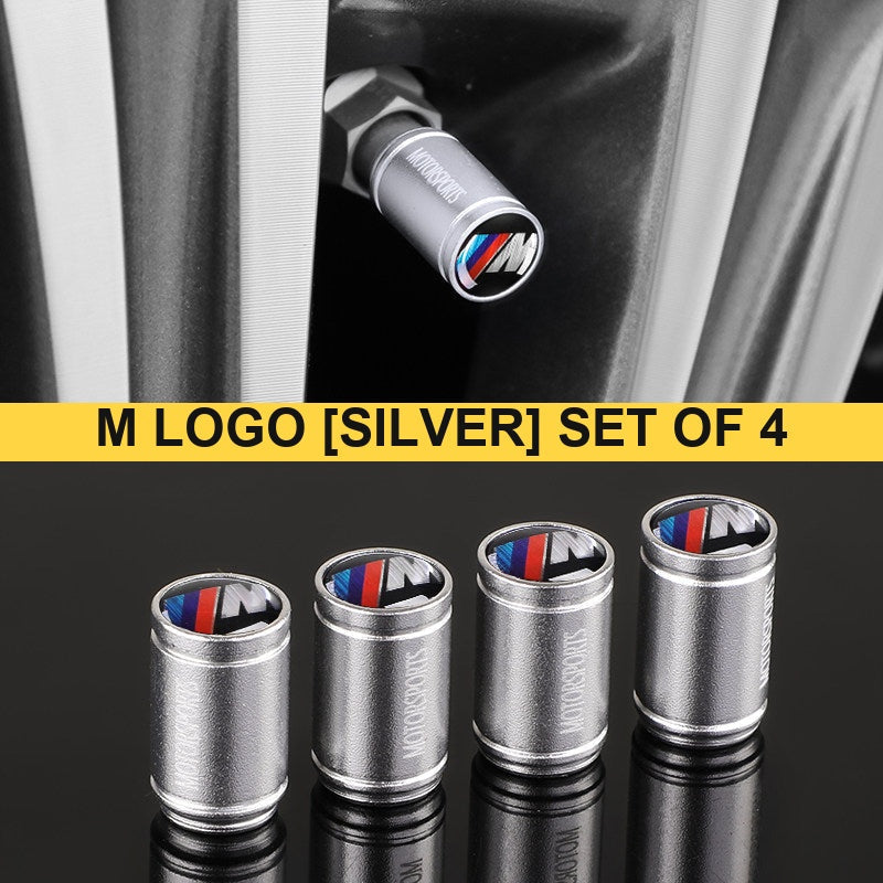 BMW Metal Tire Valve Stem Caps – Set of 4
