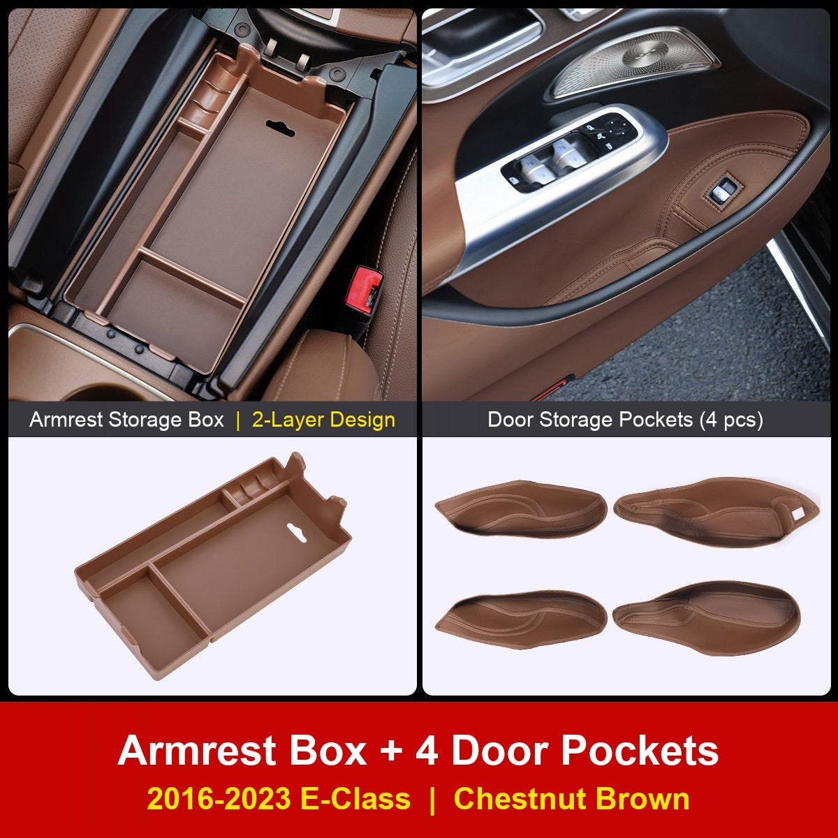 Mercedes-Benz armrest storage box with door pockets