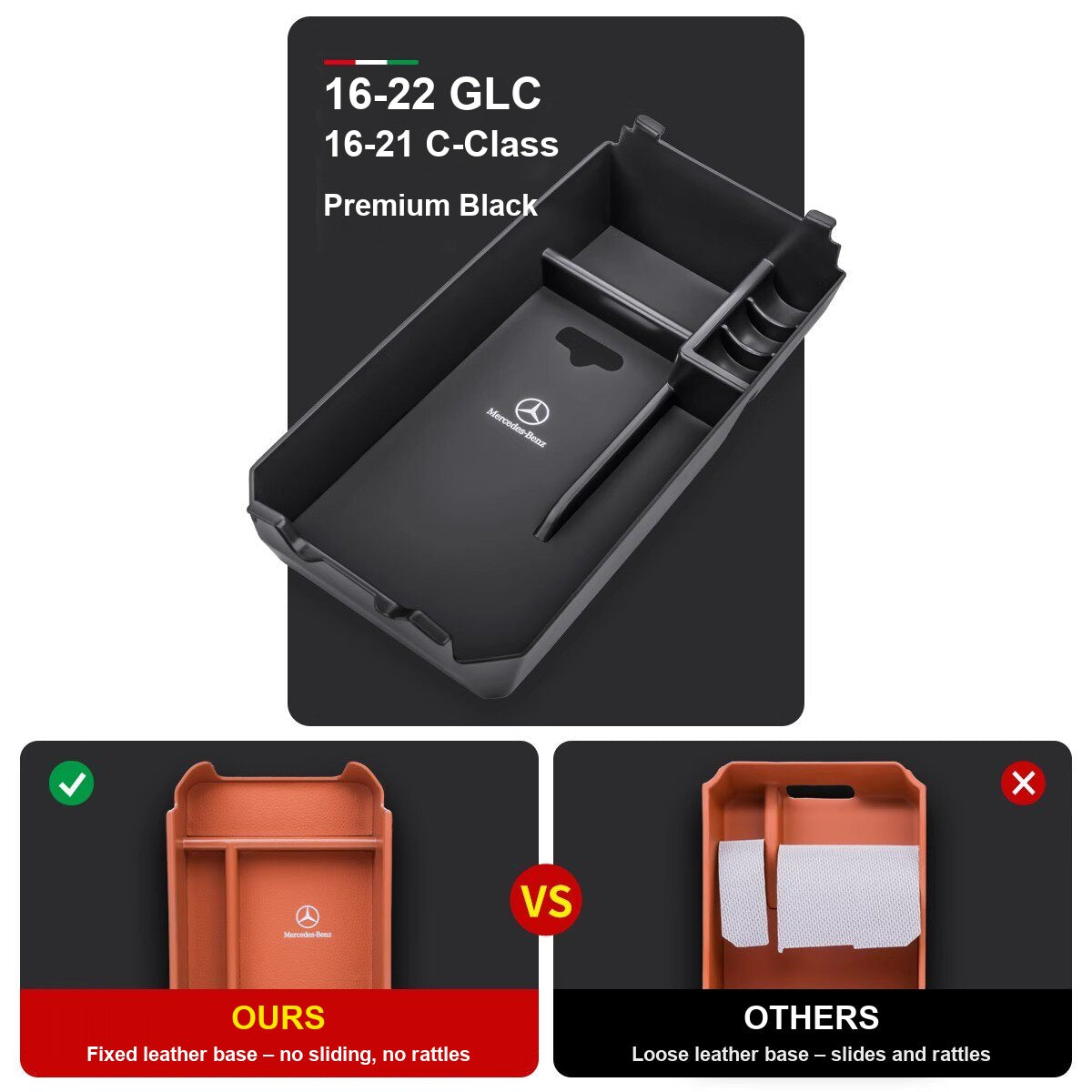 Mercedes-Benz armrest storage box color and model option