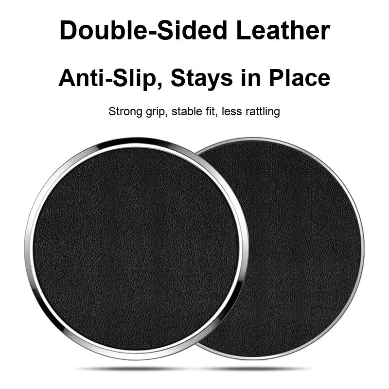 Double-sided anti-slip leather cup mats