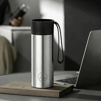 Mercedes-Benz Signature Insulated Travel Cup – Brushed 304 Stainless Steel with Carry Strap