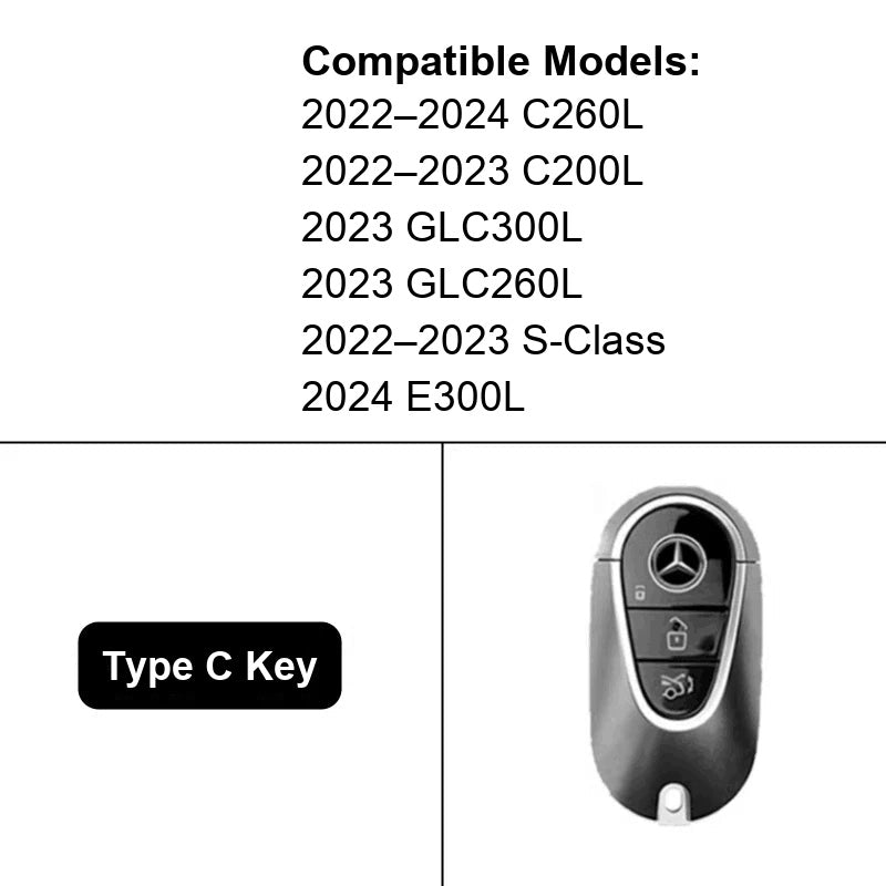 Compatible models for the Type C Mercedes-Benz key case