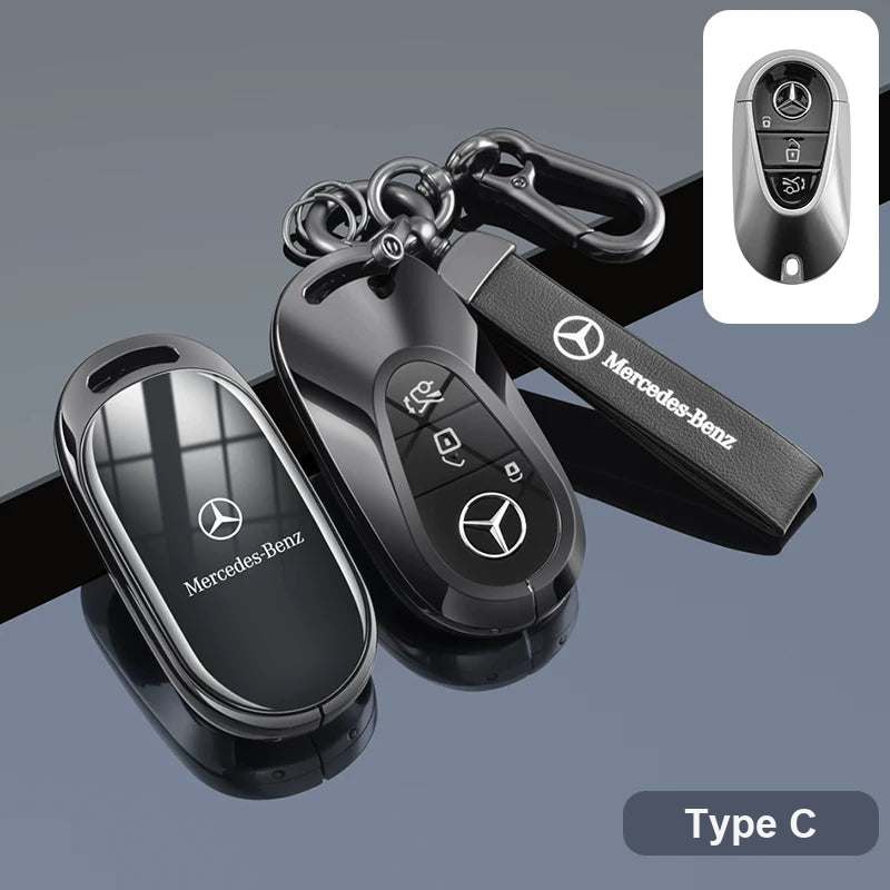 Mercedes-Benz Type C key case with strap keychain