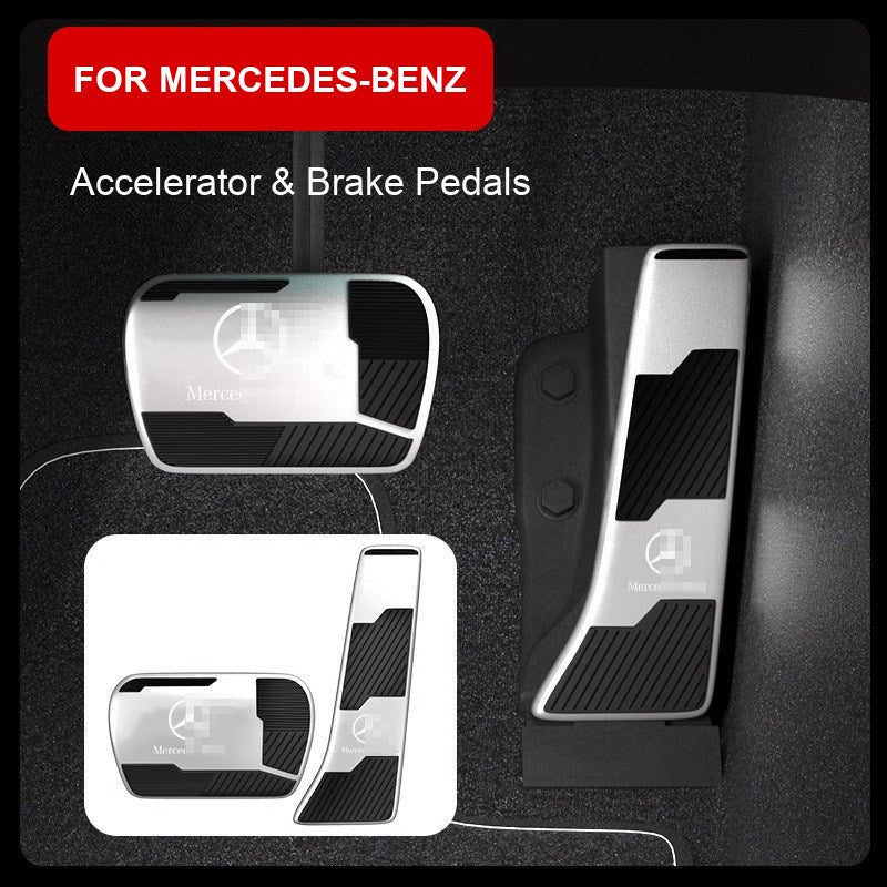 Mercedes-Benz accelerator and brake pedal covers in Silver