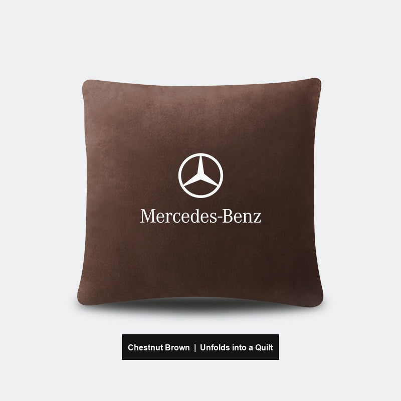 Mercedes-Benz 2-in-1 pillow quilt Chestnut Brown