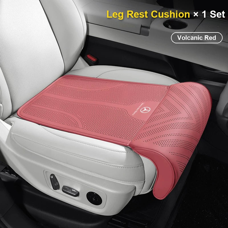 Mercedes-Benz logo seat cushion with leg rest – Volcanic Red, 1 set