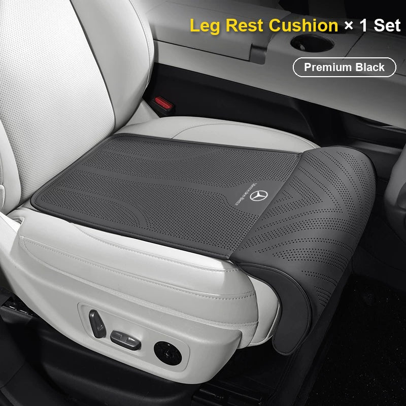 Mercedes-Benz logo seat cushion with leg rest – Premium Black, 1 set