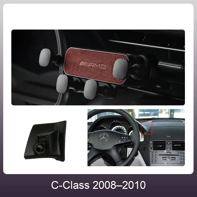 Mercedes suede phone holder Wine Red – C-Class 2008–2010