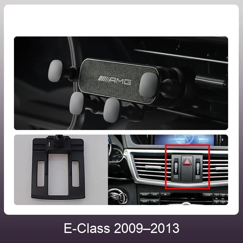 Mercedes suede phone holder Carbon Gray – E-Class 2009–2013