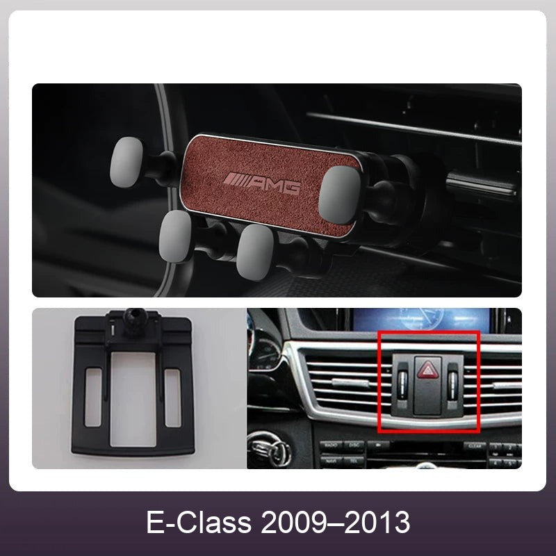 Mercedes suede phone holder Wine Red – E-Class 2009–2013