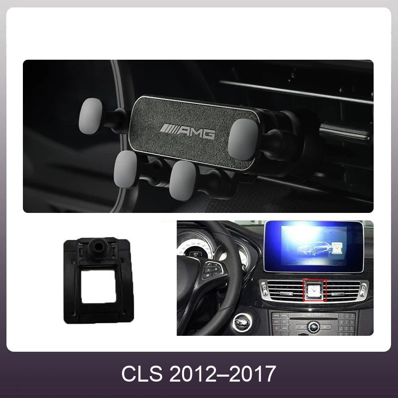 Mercedes suede phone holder Carbon Gray – CLS 2012–2017