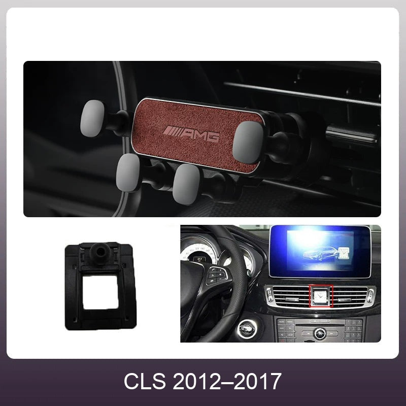 Mercedes suede phone holder Wine Red – CLS 2012–2017