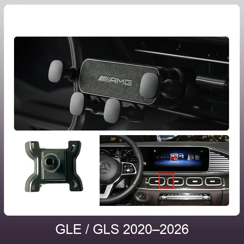 Mercedes suede phone holder Carbon Gray – GLE / GLS 2020–2026