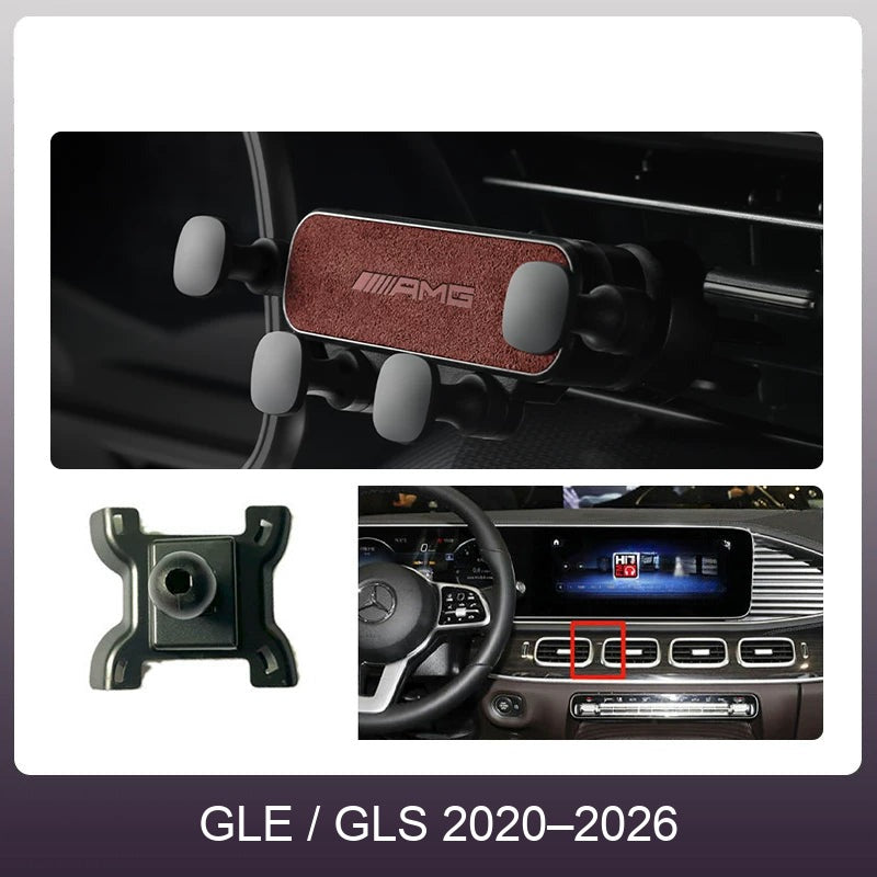 Mercedes suede phone holder Wine Red – GLE / GLS 2020–2026