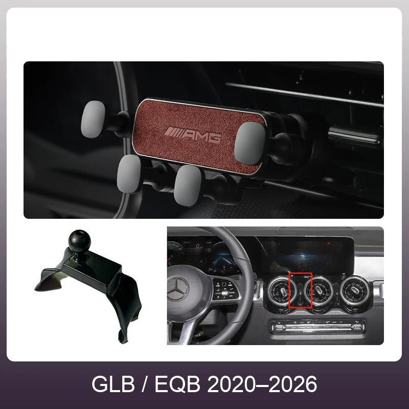 Mercedes suede phone holder Wine Red – GLB / EQB 2020–2026