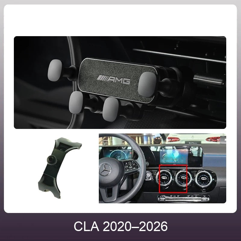 Mercedes suede phone holder Carbon Gray – CLA 2020–2026