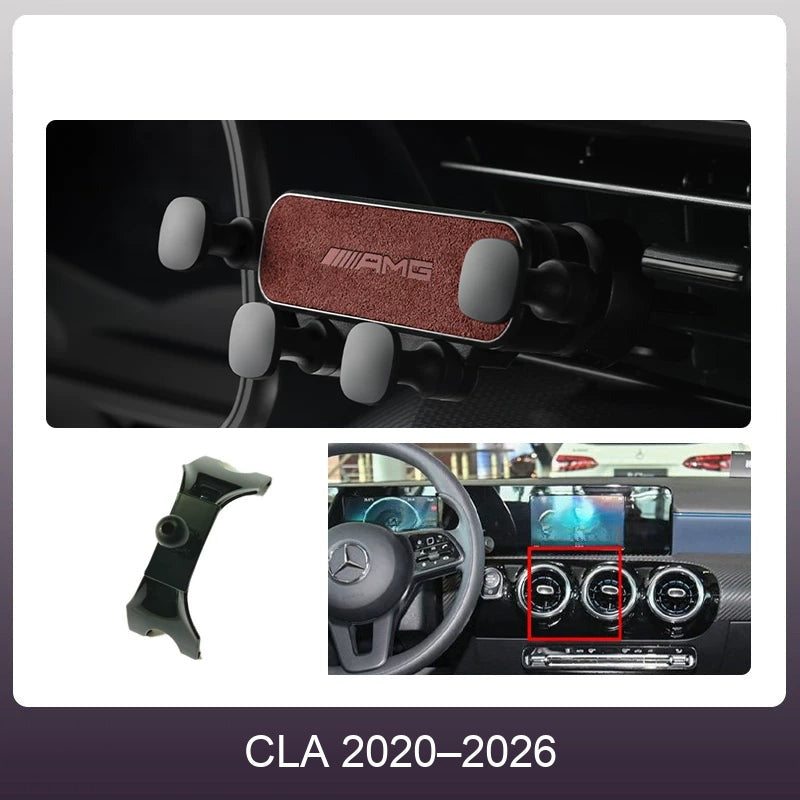 Mercedes suede phone holder Wine Red – CLA 2020–2026