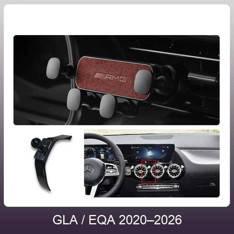 Mercedes suede phone holder Wine Red – GLA / EQA 2020–2026