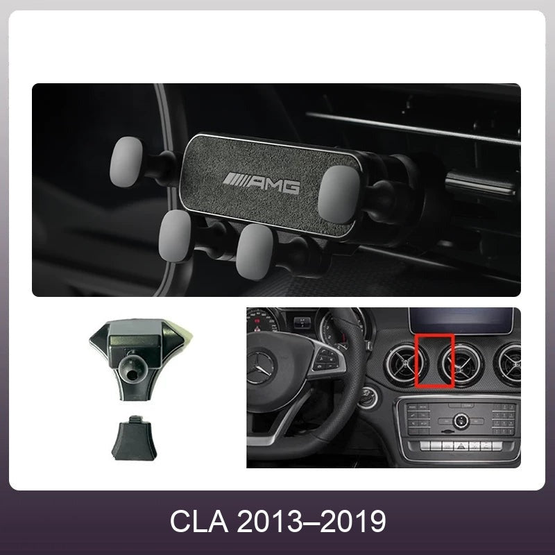 Mercedes suede phone holder Carbon Gray – CLA 2013–2019