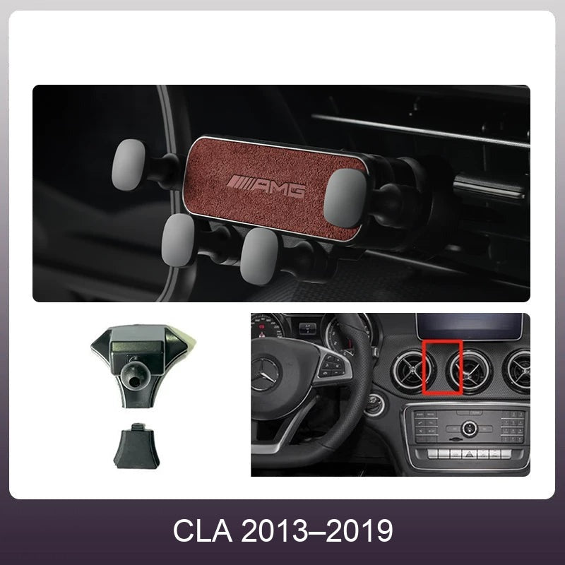 Mercedes suede phone holder Wine Red – CLA 2013–2019