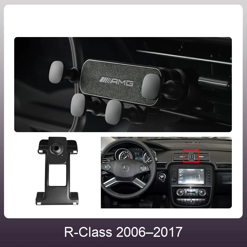 Mercedes suede phone holder Carbon Gray – R-Class 2006–2017