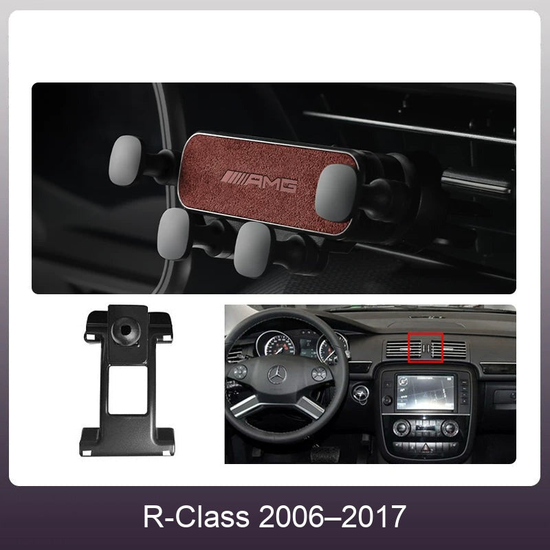 Mercedes suede phone holder Wine Red – R-Class 2006–2017