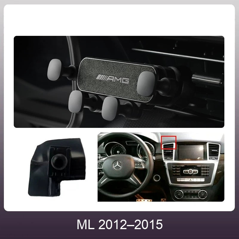 Mercedes suede phone holder Carbon Gray – ML 2012–2015