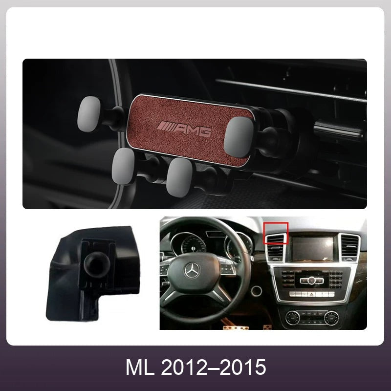 Mercedes suede phone holder Wine Red – ML 2012–2015