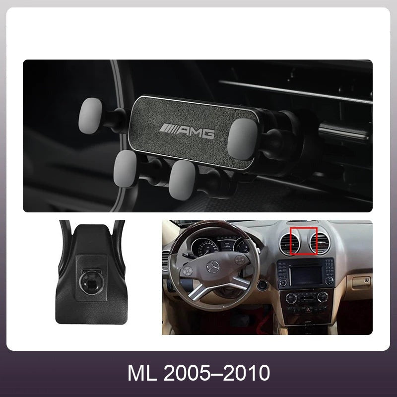 Mercedes suede phone holder Carbon Gray – ML 2005–2010