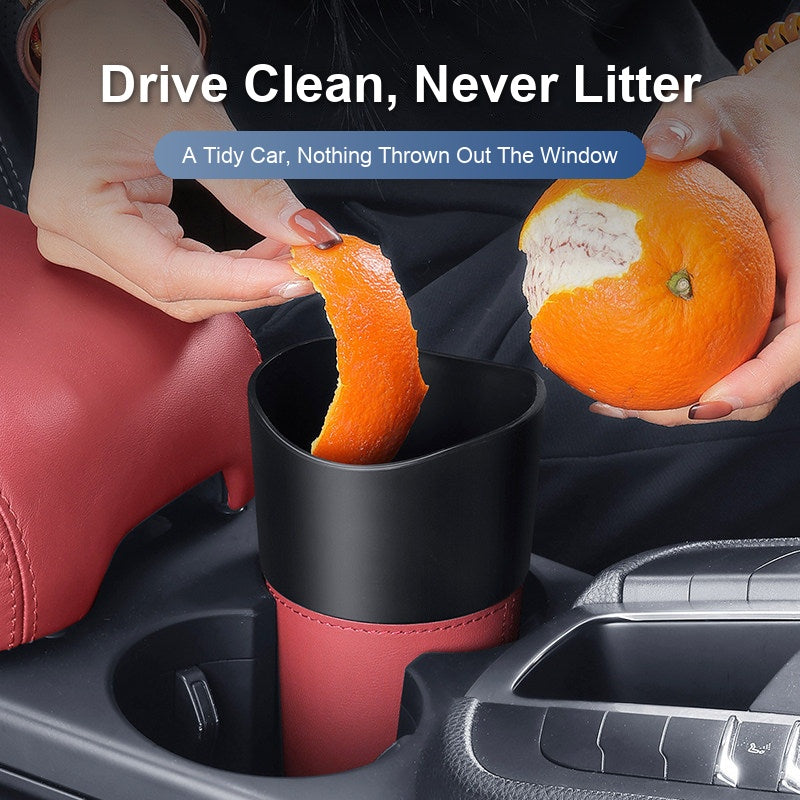 Car trash can keeps the cabin clean
