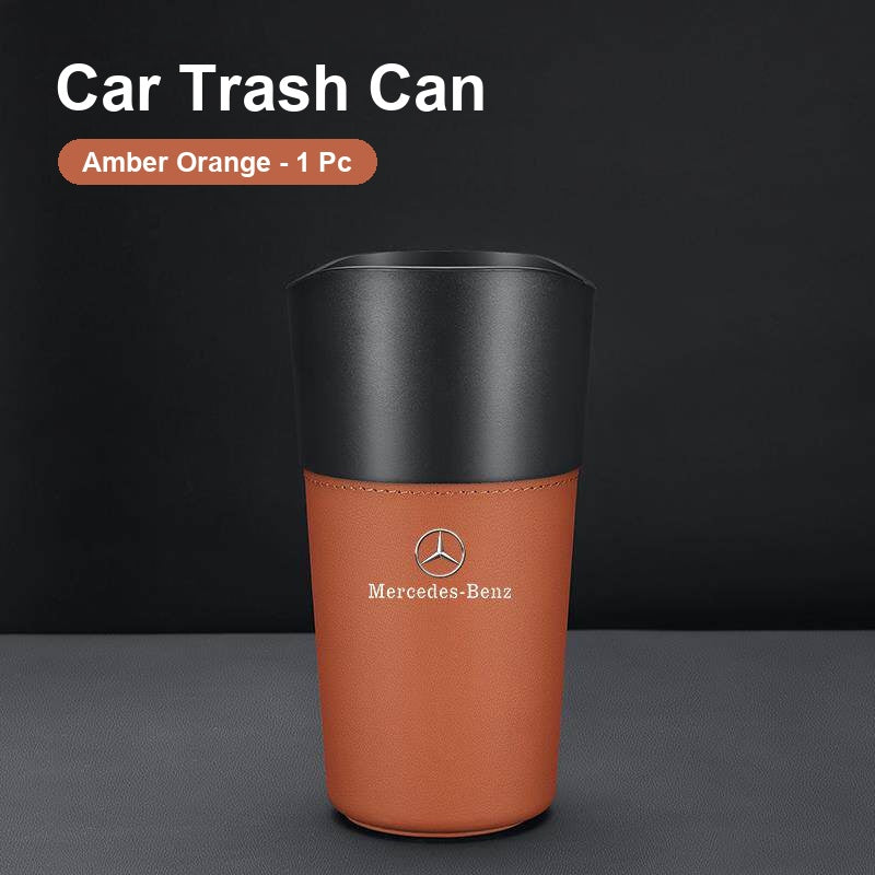 Mercedes-Benz car trash can - Amber Orange
