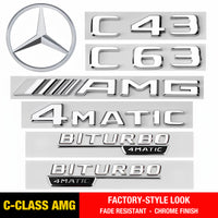 Mercedes-AMG C-Serisi Krom Amblem Edisyonu – İkonik Arka ve Çamurluk Yazıları