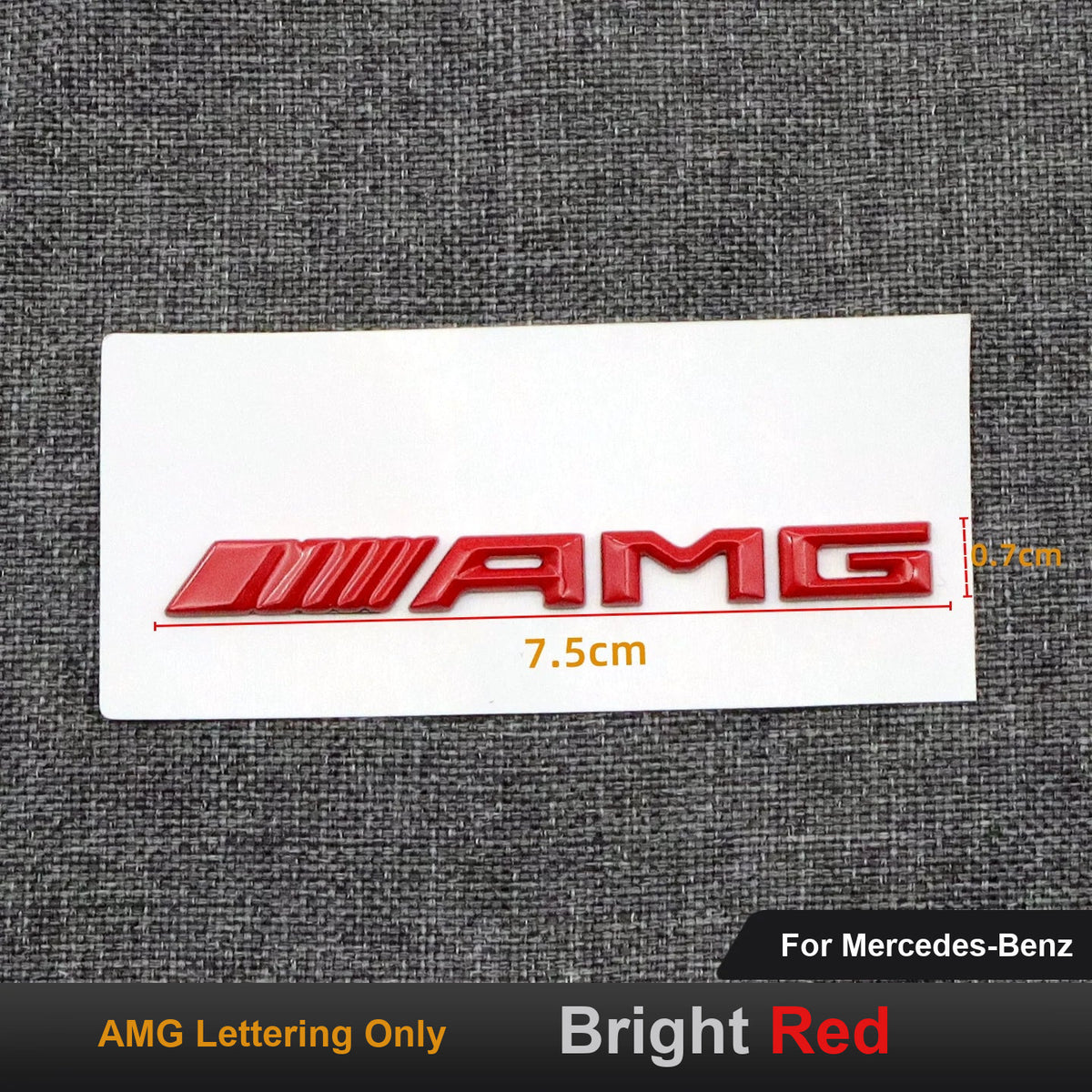 Bright Red AMG lettering only, 7.5 cm