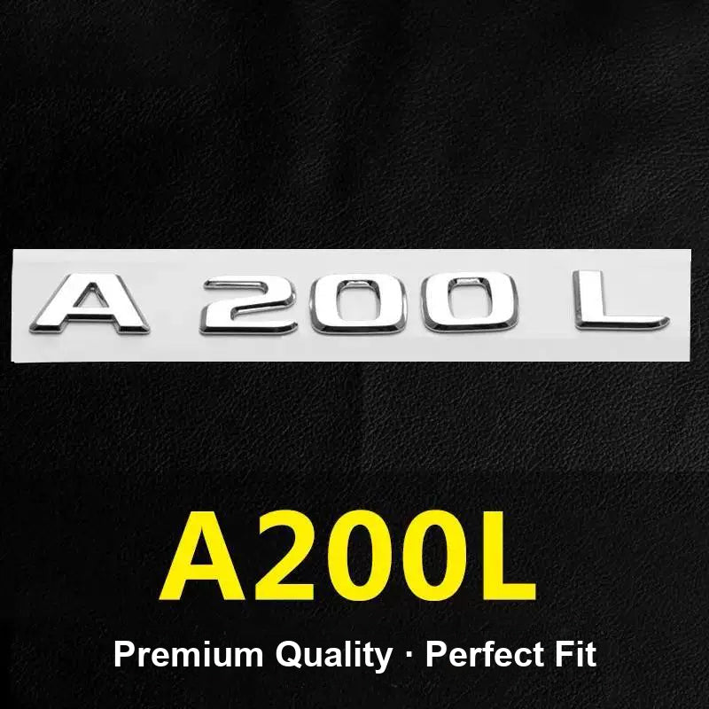 Mercedes-Benz A200L chrome rear model badge